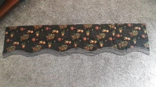 WAVERLY Black Citrus Checkered Scalloped Valance 77 X 17