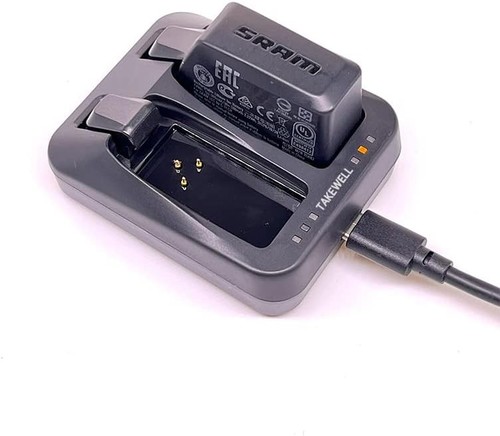 Dual-Port Charger for SRAM AXS/eTap Red Force Rival GX Eagle Battery, Black - Picture 5 of 6