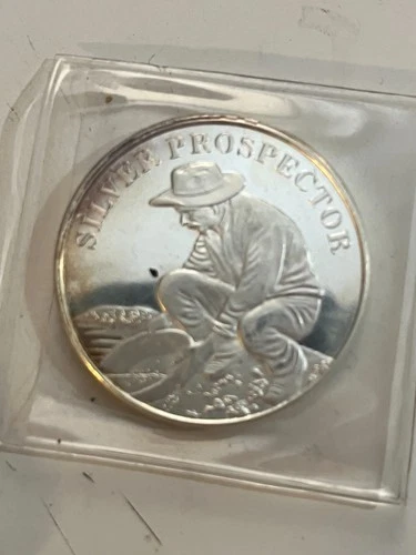 Silver Prospector Classic Coin 1 Troy Oz .999 Fine Silver Round Medallion