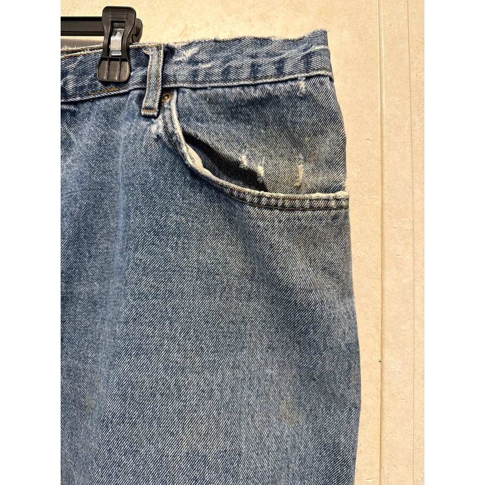 Open Trail EUC Men's 40/30 Stone Washed Authentic Denim Blue Jeans - Image 3 of 4