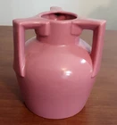 Vintage HAEGER Pink Raspberry Rose Art Crafts Pottery 3 Handled 6 3/4" DECO VASE