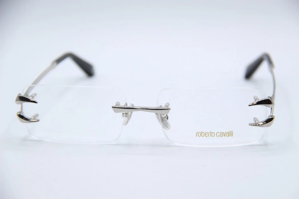 NUEVAS GAFAS ROBERTO CAVALLI VRC023 COL. 0579 MONTURAS AUTÉNTICAS PLATEADAS 59-17 Foto 2 de 4