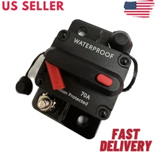 70 Amp In-Line Circuit Breaker Solar/Audio/Car/RV 70A/70AMP Fuse 12V/24V/32V/48V