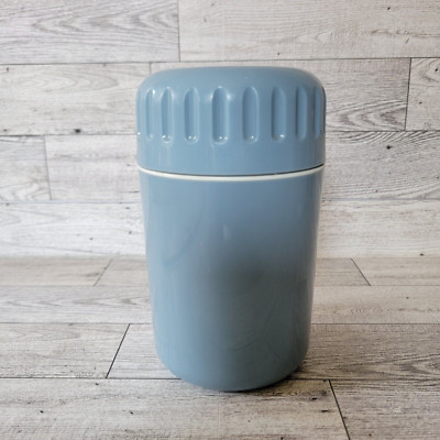 Tupperware Thermos Hot Cold Light Blue 2144A 16 oz Soda Can Vintage twist lid