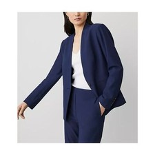 Ann Taylor The Cutaway Bi-Stretch Tailored Blazer in Navy