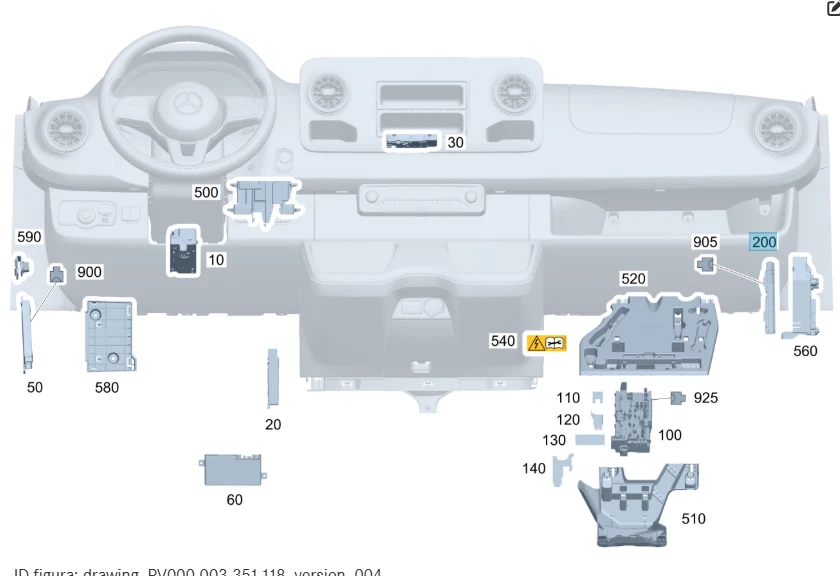 CENTRALINA SAM OEM A9079004905 MERCEDES-BENZ SPRINTER 907 910 - Immagine 4 di 4