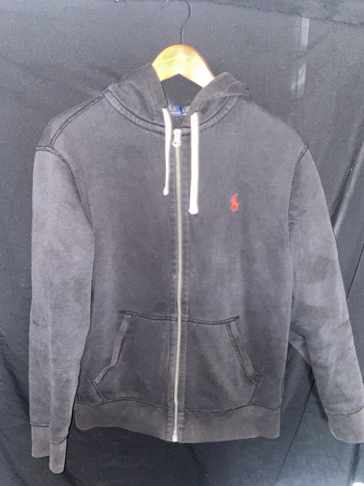 Polo Washed Out Black Hoodie