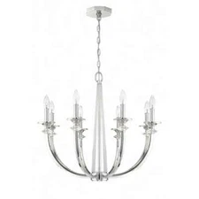 Park Harbor Carrs Hill 8 Light 26-3/4" Wide Chandelier Model PHHL6438PN Nickle