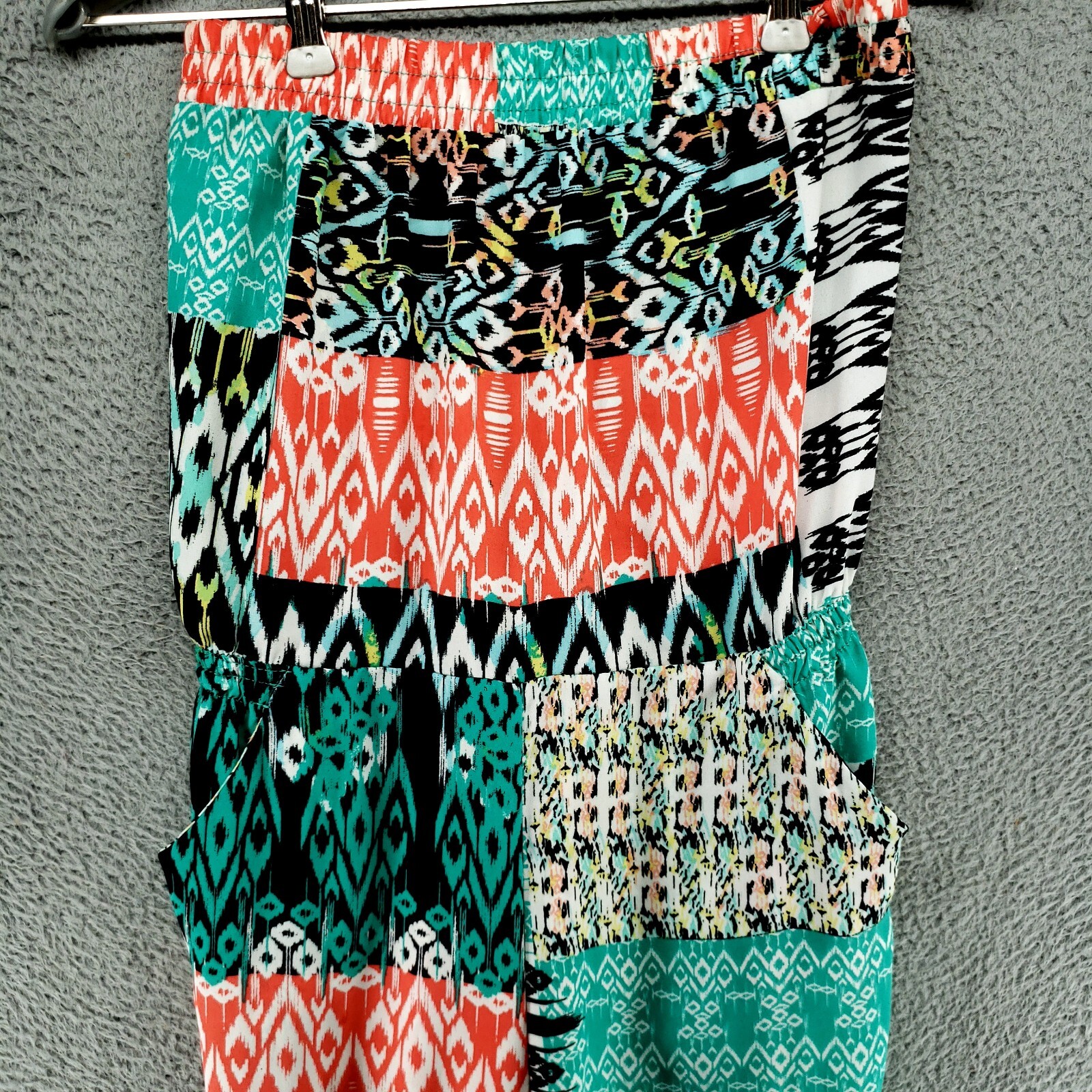 Design Lab Patchwork Print Tube Top Strapless Jum… - image 10