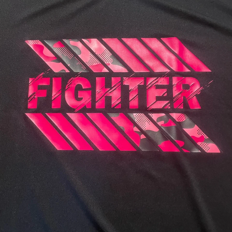 Camiseta negra de luchador contra la concientización sobre el cáncer de mama Ideology para hombre talla XL Foto 2 de 4