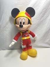 Mickey Mouse 14'' Roadster Racers Talking Stuffed Animal Plush Toy Disney Helmet