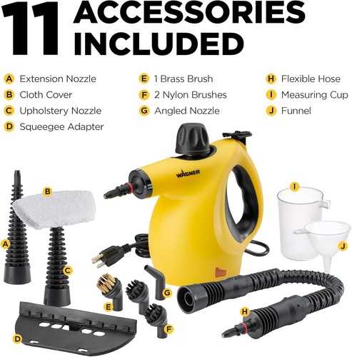2460111 505E Handheld Steam Cleaner, Multi-Purpose with11 Attachments, Chemical- - Picture 2 of 11