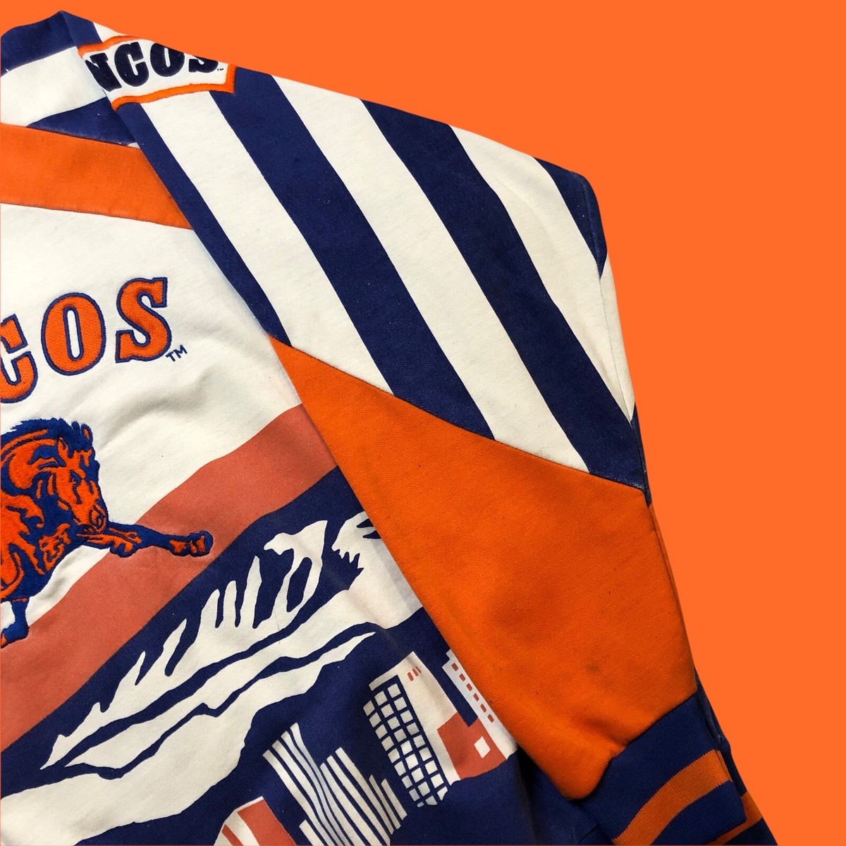 Vintage 1990s Nike Denver Broncos All Over Print Sweatshirt