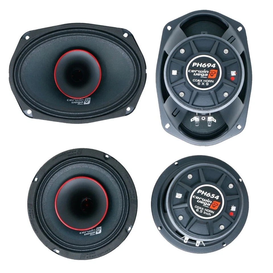 Kit Altavoces Bocina Coaxial Alto Salida Cerwin Vega 6x9" y 6.5" Motocicleta/Barco Nuevo Foto 2 de 2
