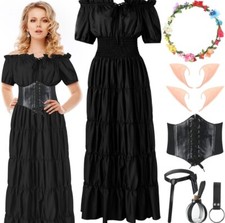 Ramede 9 Pcs Elf Dresses for Women Victorian Renaissance Costume Medieval XL Sz