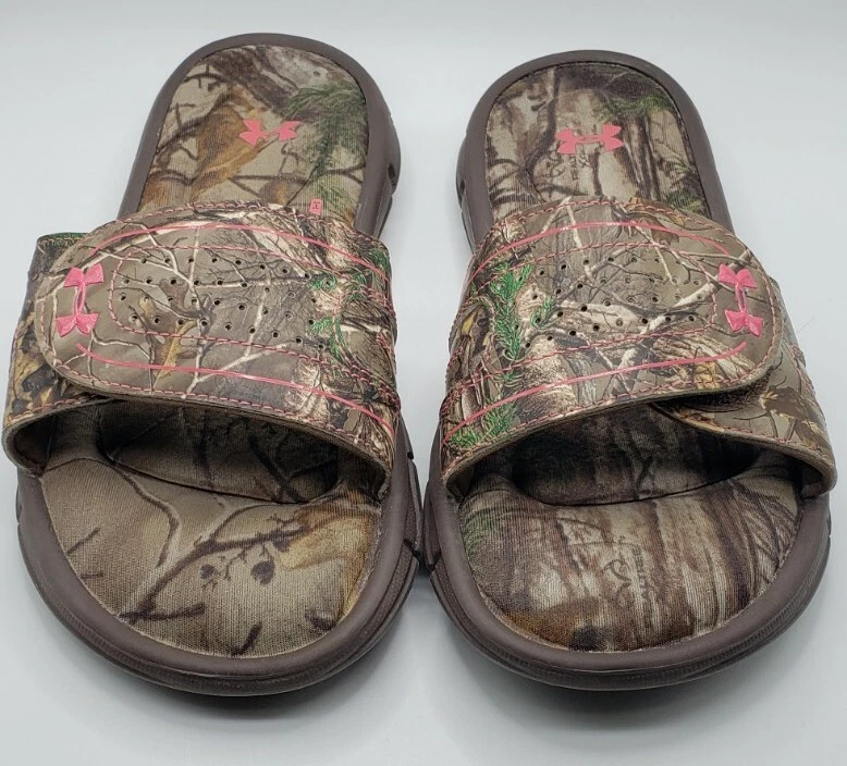 Under armour camo slides youth sale