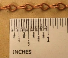 18g Copper Jack Chain for Stained Glass - (2) Feet