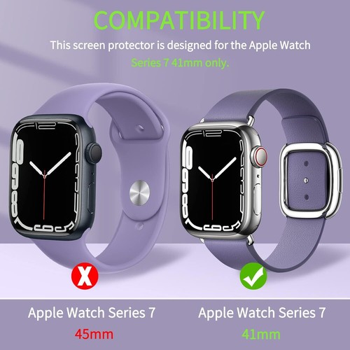 FYY Zestaw 4 Sztuk z Hartowanego Szkła dla Apple Watch Series 7 41 mm - Zdjęcie 3 z 4