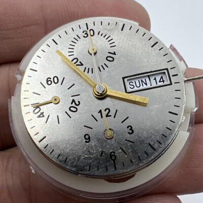 あき Asian 7750 Automatic Chronograph Movement Day Date@3 ETA 7750