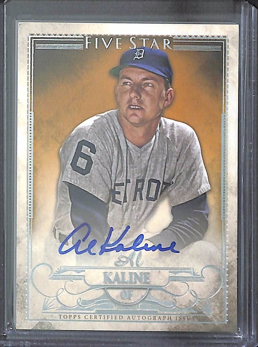 Al Kaline #FSA-AK Baseball Cards 2016 Topps Five Star Autographs trading card — raw and PSA graded price guide