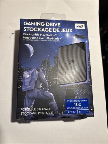 Western Digital 4TB Gaming Drive "Stockage De Jeux" PS4 PS5