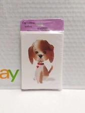 Hallmark Expressions Puppy Dog Blank Note Cards Brown and White Watercolor Style