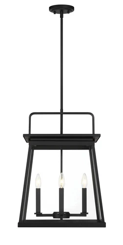 Minka Lavery Isla Vista 4 Light Outdoor Hanging Lantern, Coal - Picture 2 of 5