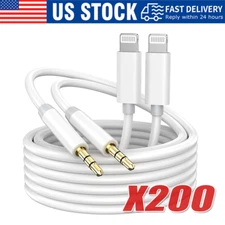 IPhone 7 8 X XR 11 12 13 Pro Max 8 Pin to 3.5mm AUX Audio Car Adapter Cord lot