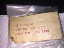 100 M5 DIN 6799 E-Clip 5mm Carbon Steel Retaining Ring Spring Snap