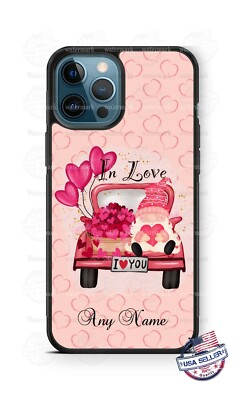 Gnome Pick up Truck Love Red Balloons Phone Case For iPhone 12 Samsung LG Google