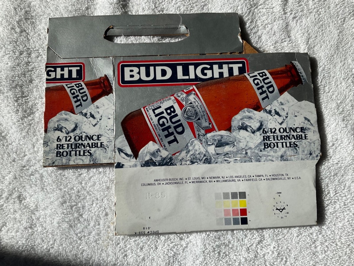 Vintage Bud Light Cardboard Six Pack Carrier | eBay