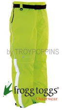 FROGG TOGGS RAIN GEAR-NTH85105-48 HV GREEN TOAD SKINZ REFLECTIVE SAFETY PANTS