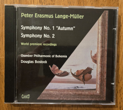 Peter Erasmus Lange-Muller Douglas Bostock, Symphonies 1 'Autumn' & 2  CD