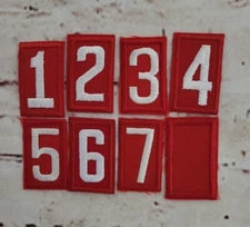 BSA Boy Scouts of America Red/White Troop Number Patches, New