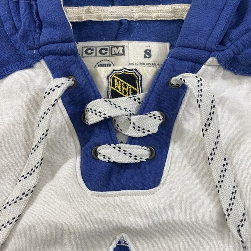 Vintage CCM TORONTO MAPLE LEAFS HOCKEY JERSEY STYLE HOODIE - Small - Picture 5 of 12
