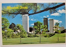 City View Houston Texas Skyline Skyscrapers Postcard 6X4 Posted