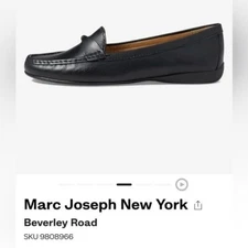 MJNY by Marc Joseph BEVERLEY ROAD women’s sz 8 leather loafers soft black Brazil