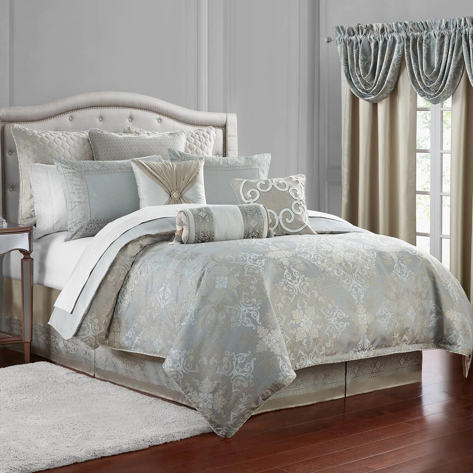 JUEGO EDREDÓN WATERFORD SHELAH 4 PIEZAS QUEEN NUEVO Foto 4 de 4