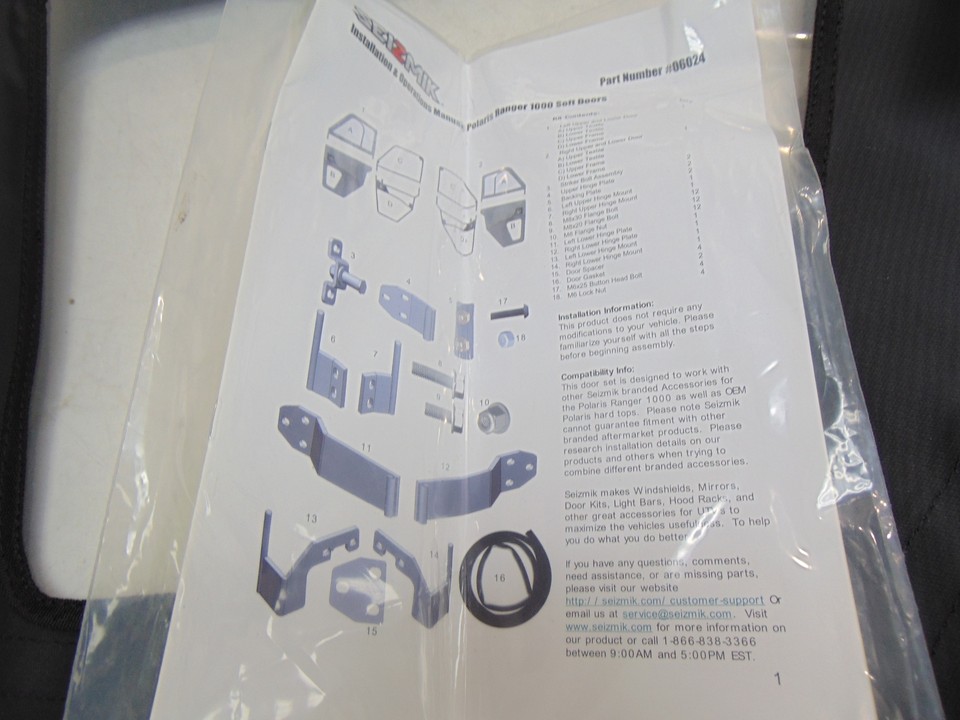 Seizmik Upper Door Kit 06024 eBay