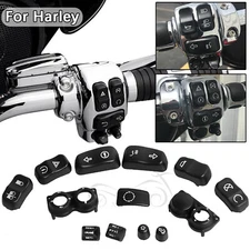Black Control Switch Housing Button Cap Kit For Harley Road Glide Special FLTRXS