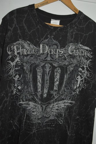 Vintage Y2K Three Days Grace T Shirt Adult XL Grunge Rock Crazy AOP