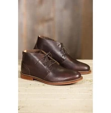 New Handmade Chukka Dark Brown Leather Formal Low Ankle Lace Up Boots For Mens