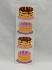 Vintage 1988 Mrs Grossmans Birthday Cake Stickers