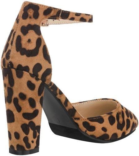 NEW Women's Point Toe Chunky Heeled Pumps Ankle Strap Pumps High Heel Pump - Imagen 34 de 51