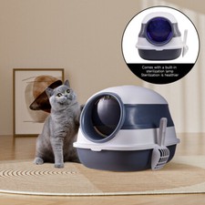 Large Self Cleaning Cat Litter Tray Automatic UV Sterilization Cat Potty Box Pan