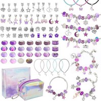 Diy Charm Armband Kit MäDchen Schmuckbasteln Geschenk 6-12 Jahre