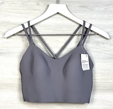 Lululemon Like a Cloud Ribbed Longline Bra Size 12 B/C  Lunar Rock LNRR 26344