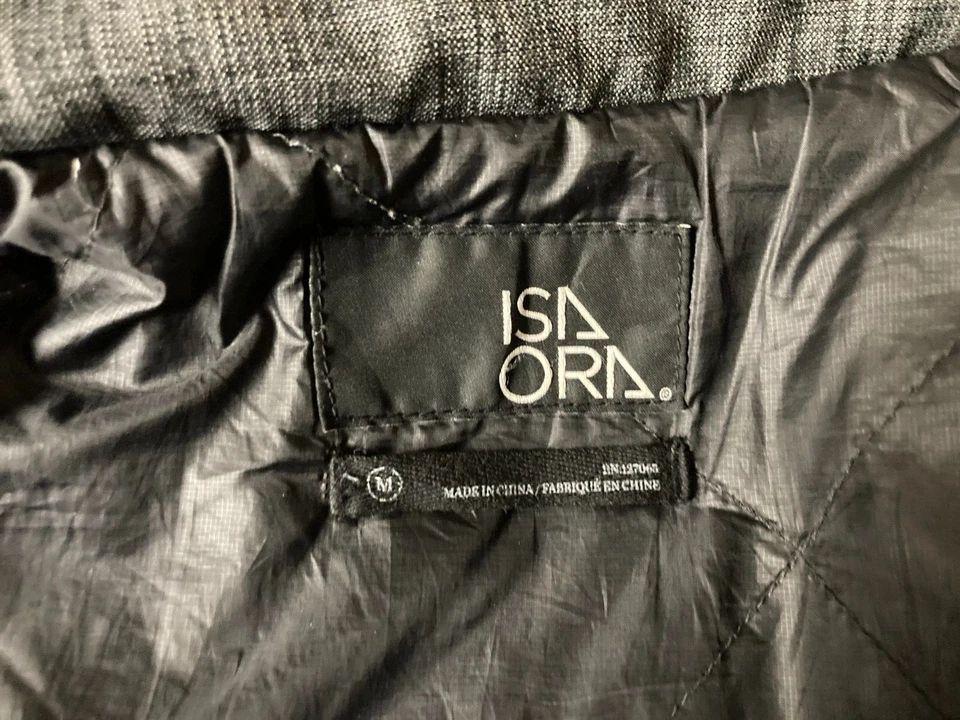 Chaqueta Isaora Gris Cremallera A Presión Hebilla Frontal Cremallera Bolsillos Talla Mediana Foto 4 de 4