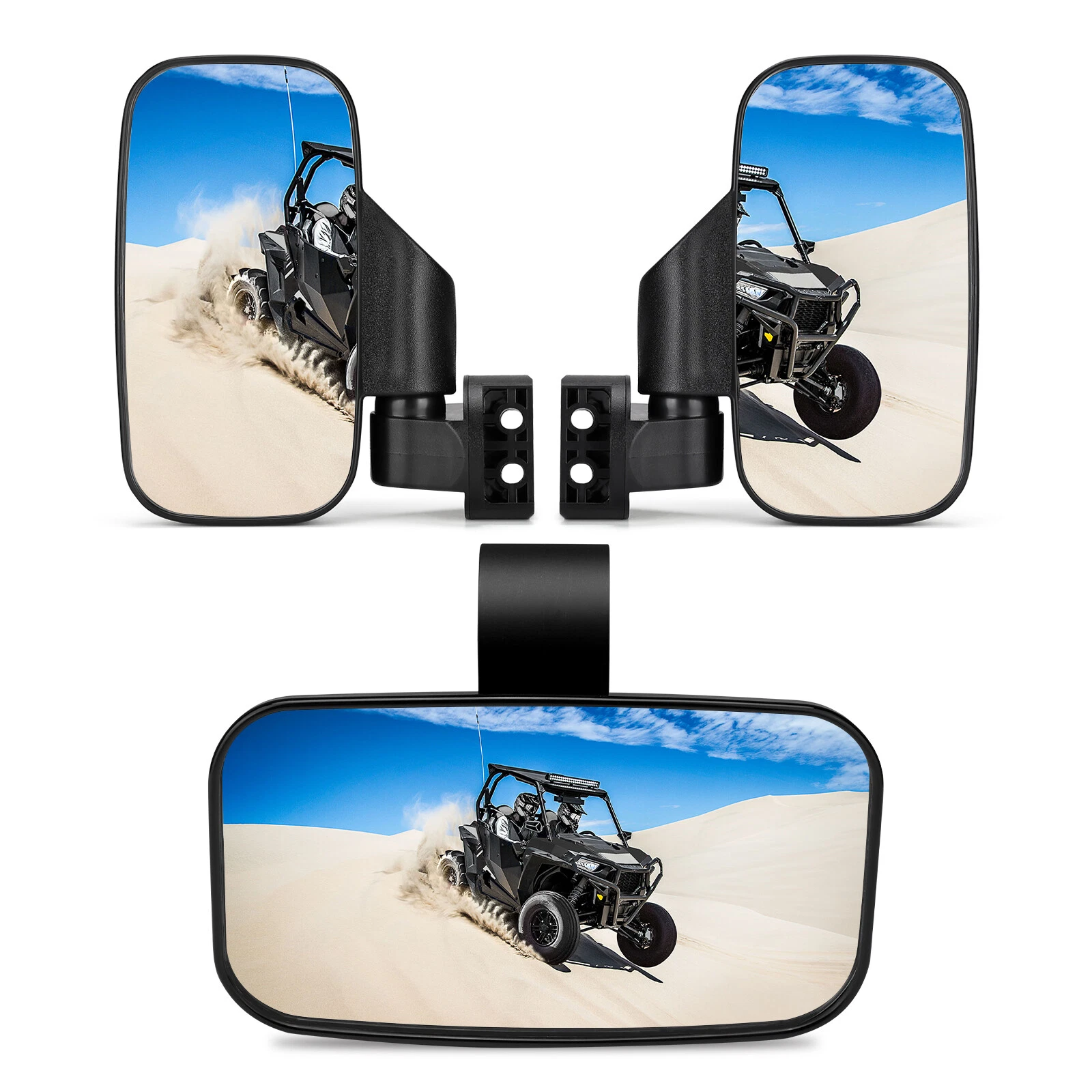 UTV Rear View Mirrors Set 1.75"-2" Bar for CFMOTO ZFORCE 500 600 800 950 1000