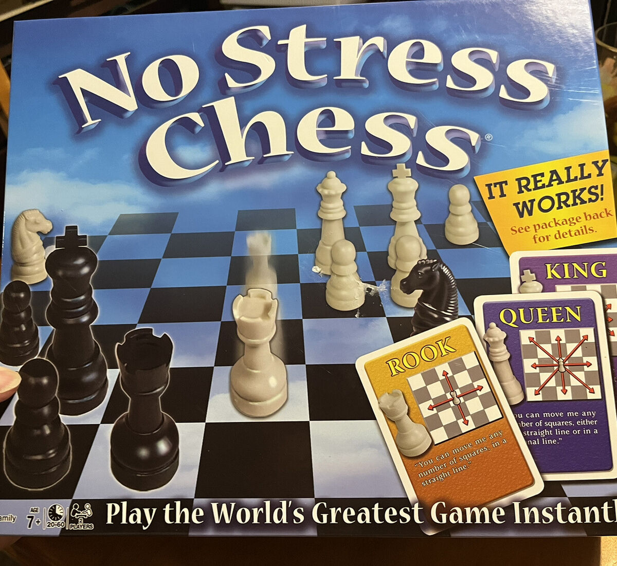 No Stress Chess Board Game Easy Learn Chess Game Age 7+ New and Factory  Sealed